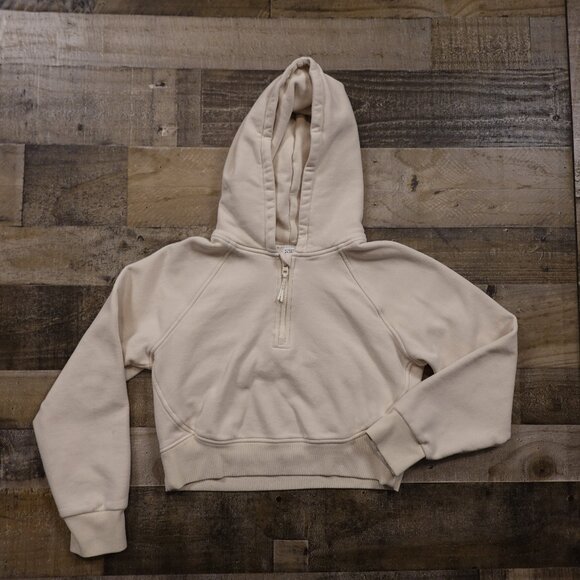 Athleta Other - Athleta Girl All Day Half Zip Hoodie XL (14) Bone Cropped‎ Cozy Pullover